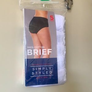100% cotton, 5 brief underwear